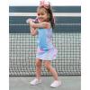 Zaclotre Girls Tennis Dress with Shorts Sleeveless Athletic Tank Top and Skirt Sets 2 Piece Golf Outfit with Pockets(Tie Dye 2)