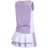 Zaclotre Girls Tennis Dress with Shorts Sleeveless Athletic Tank Top and Skirt Sets 2 Piece Golf Outfit with Pockets(Light Purple)