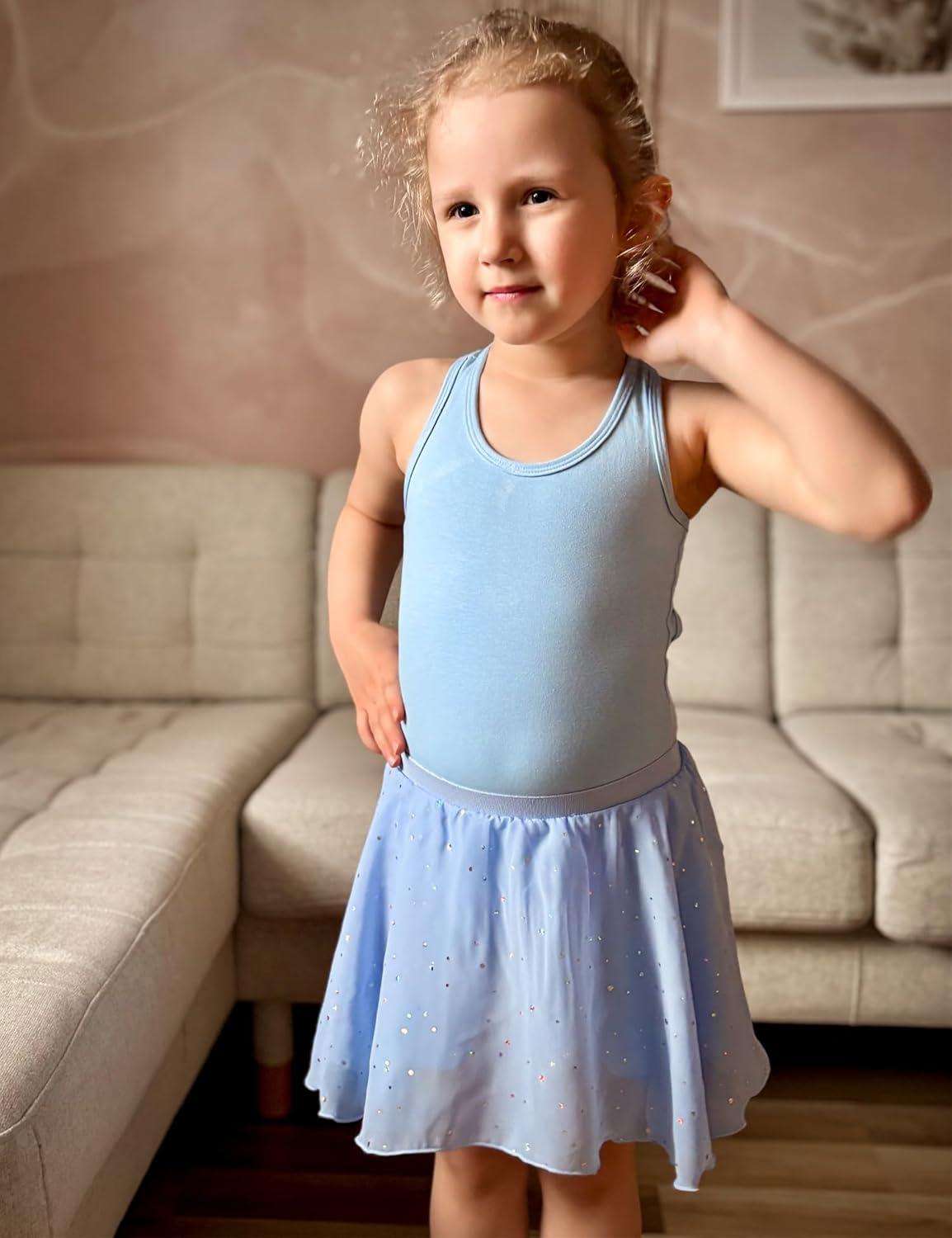 image:imageZaclotre Girls Ballet Leotards Toddler Hollow Back Dance Dress Outfit with Removable Shiny Skirt ComboBlue