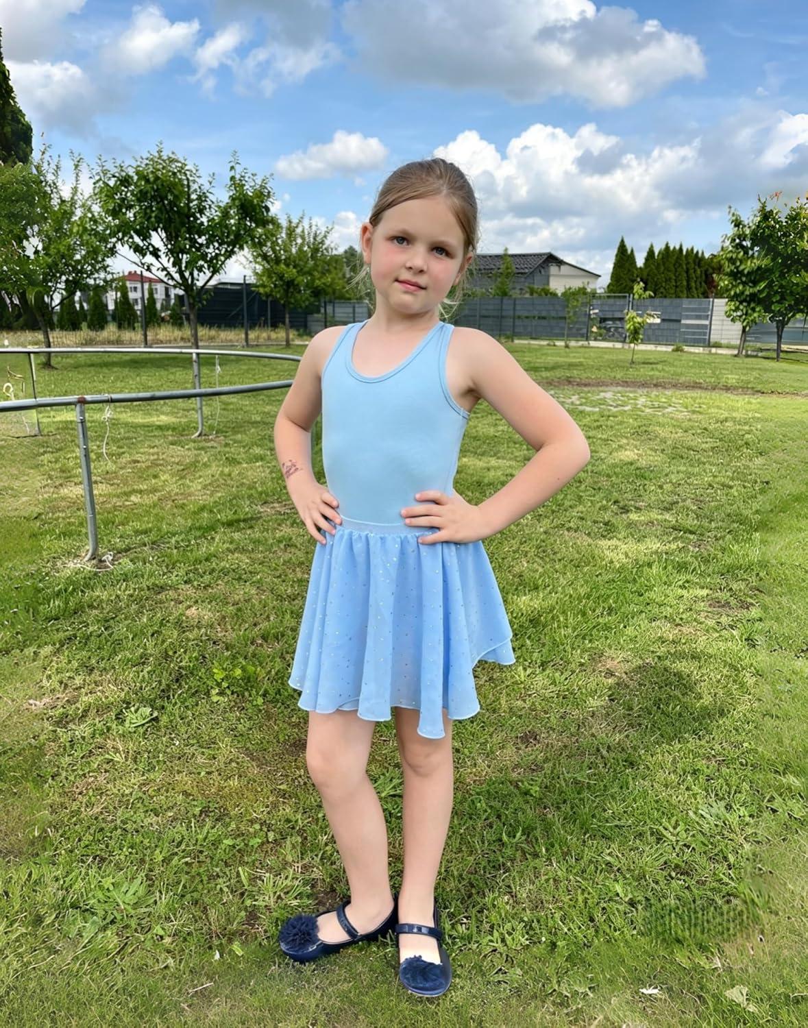 image:imageZaclotre Girls Ballet Leotards Toddler Hollow Back Dance Dress Outfit with Removable Shiny Skirt ComboBlue