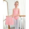 Zaclotre Girls Ballet Leotards Toddler Hollow Back Dance Dress Outfit with Removable Shiny Skirt Combo(Ballet Pink)