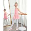 Zaclotre Girls Ballet Leotards Toddler Hollow Back Dance Dress Outfit with Removable Shiny Skirt Combo(Ballet Pink)