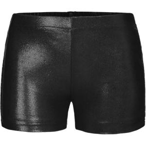 Zaclotre Kid Girls Gymnastic Shorts Ballet Dance Sparkle Short Tumbling Athletic Gymnastics Leotards(Black)