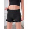 Zaclotre Girls Athletic Shorts Kids High Waisted Gymnastic Dance Biker Shorts Casual Comfy Yoga Shorts 5-14 Years(Black(2pcs))