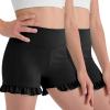 Zaclotre Girls Athletic Shorts Kids High Waisted Gymnastic Dance Biker Shorts Casual Comfy Yoga Shorts 5-14 Years(Black(2pcs))