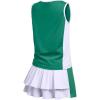 Zaclotre Girls Tennis Dress with Shorts Sleeveless Athletic Tank Top and Skirt Sets 2 Piece Golf Outfit with Pockets(Green)