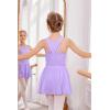 Zaclotre 3 Pack Girls Ballet Skirts Dance Skirt Chiffon Wrap for Toddler/Kids/Little Girl Dancewear(3-pack Pink/Blue/Purple)