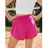 Zaclotre Girls Athletic Shorts with Pockets Elastic Waist 2 in 1 Running Shorts for Teen Kids Sports Active Soccer Shorts(Hot Pink)
