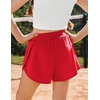 Zaclotre Girls Athletic Shorts with Pockets Elastic Waist 2 in 1 Running Shorts for Teen Kids Sports Active Soccer Shorts(Red)