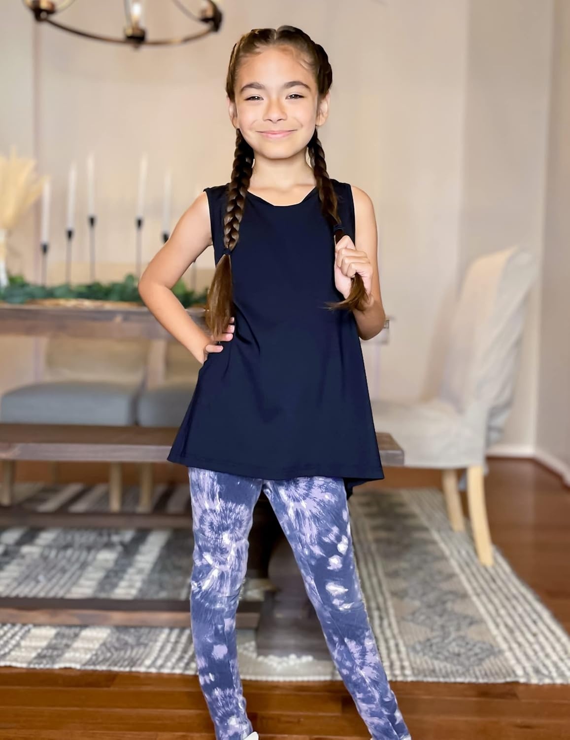 image:imageZaclotre Kid Girls Athletic Tank Tops Open Tie Back Sleeveless Workout Running Tennis Sports Shirts 514YearsNavy Blue