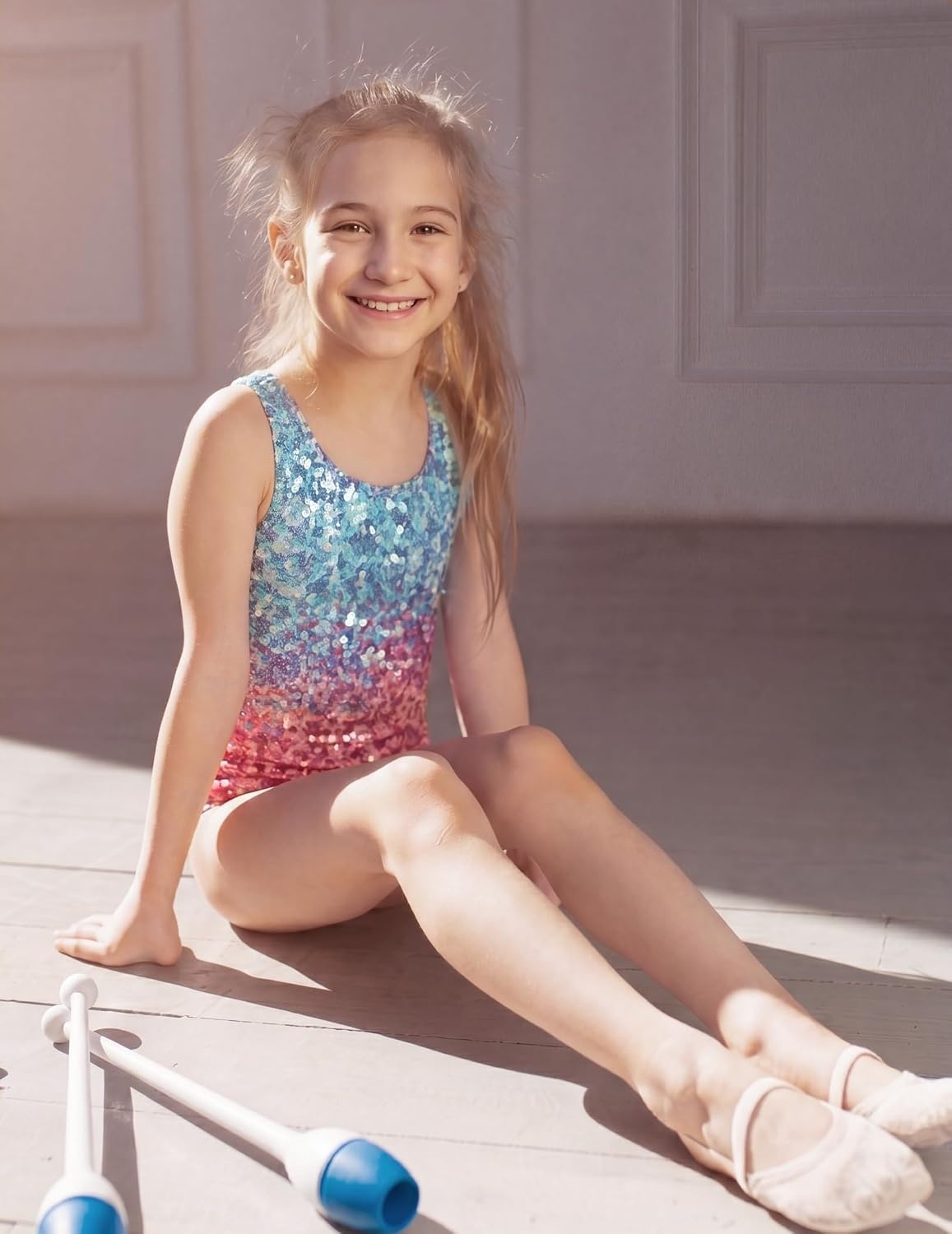 image:imageZaclotre Ballet Leotards for Girls Crisscross Tank Gymnastics LeotardsDiamond Greenpink
