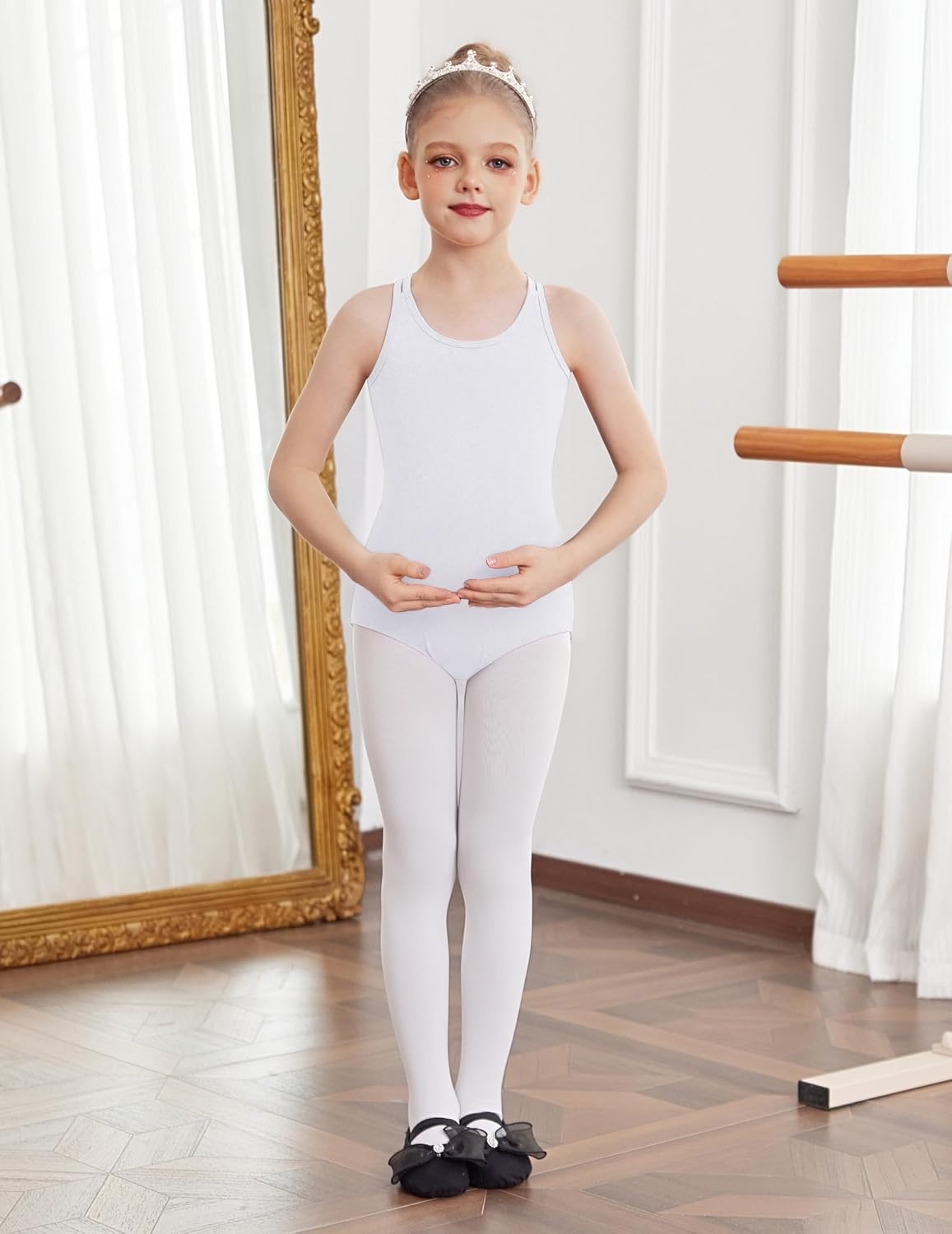 image:imageZaclotre Ballet Leotards for Girls Crisscross Tank Gymnastics LeotardsWhite
