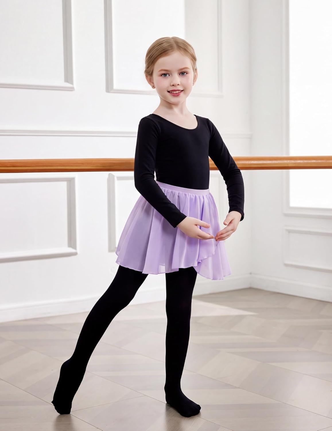 image:imageZaclotre Girls Long Sleeve Leotard for Ballet Dance Gymnastics OutfitsBlack