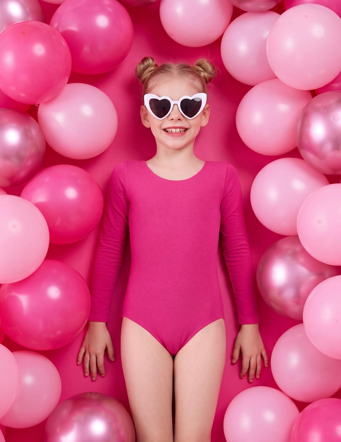 image:imageZaclotre Girls Long Sleeve Leotard for Ballet Dance Gymnastics OutfitsHot Pink