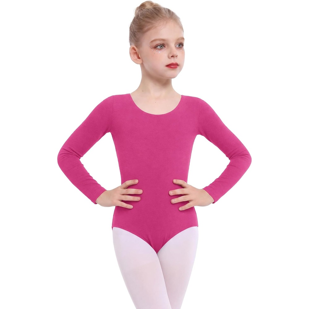 image:imageZaclotre Girls Long Sleeve Leotard for Ballet Dance Gymnastics OutfitsHot Pink